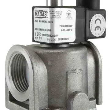 Электромагнитный клапан газовый Madas M16/RMC N.A. DN25 Р0,5, муфтовый